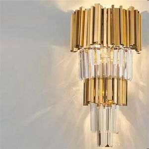 Wandlamp Voor Slaapkamer Woonkamer Blaker Indoor Armaturen Woondecoratie Moderne Gouden Kristallen Wandlampen Nachtkastjes Verlichting Wandlampen Op Batterij (Color : B, Size : Cool White(5500-7000K
