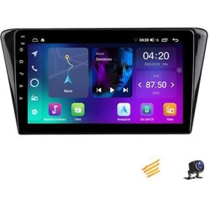 ZARAPLUS Android 13 2 DIN Bluetooth Autoradio 9 Inch Touchscreen Voor Peugeot 408 2014~2018 Met AHD Achteruitrijcamera/GPS-Navigatie/BT/Stuurwielbediening/Koelventilator/Multimediaspeler,NF1