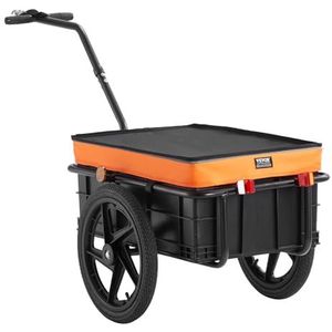 VEVOR Fietskar voor vrachtauto's, 80 lbs laadvermogen, zware fietswagen, opvouwbare compacte opslag met universele trekhaak, waterdichte hoes, 40,6 cm wielen, veilige reflectoren, geschikt voor