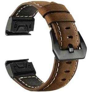 Lederen horlogeband geschikt for Garmin Fenix ​​7 7X 5/5X Plus/6/6X Pro/MK1/935 955 Smart Armband 22 26mm Quick Fit Polsbandje (Color : 19, Size : 22mm Fenix 7-EPIX)