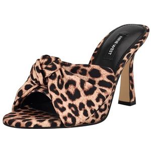 Nine West Vrouwen Trina hak sandaal, luipaard satijn 120, 3.5 UK, Luipaard Satijn 120, 36.5 EU