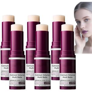 Calcium Multi Balm, Calcium Volume Multi Balm, Hydraterende en verstevigende balsemstick, Anti-aging hydr/atatie voor rimpels en verslapte huid, Intensieve hydratatie en gladmakend (6 PCS)