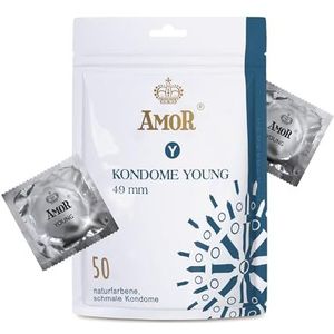 AMOR Premium Condooms, Ø 49 mm Strakke Pasvorm, Verpakking van 50