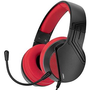 Nitho Janus Gaming Headset met Microfoon, Over-Ear Stereo Hoofdtelefoon voor Xbox Series X|S, Xbox One, PS5, PS4, Nintendo Switch, PC, Mobiel, 3,5 mm Audio Jack, 40 mm Drivers - Rood