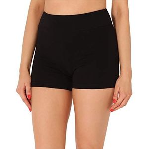 Merry Style Dames Shorts Fietsbroek Onderbroek Hotpants van Katoen MS10-359 (Zwart,M)