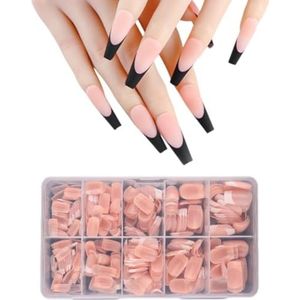 Nep nagels acryl nagels tips vierkante/amandel/stilettos/doodskist valse nagels 600 stks volledige kunstmatige nagels met geval