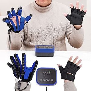 Upgrade revalidatierobothandschoenen, oefeningen met één vinger en volledige vinger, stuur een extra stimulator,LeftHand-XL