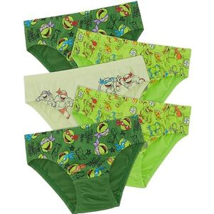 TEENAGE MUTANT NINJA Five Pack 100% Katoen TMNT Slips 4-5 Jaar Groen, Groen, 4-5 jaar