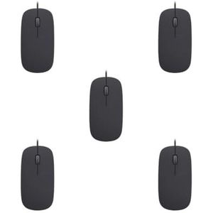 NeaxgeandX 5 set van Thuis Werken Draagbare Computer Muis 3-Key Business Geluidsarme Bedrade Muizen Met Scroll Wheel Laptop Desktop PC Accessoire Zwart