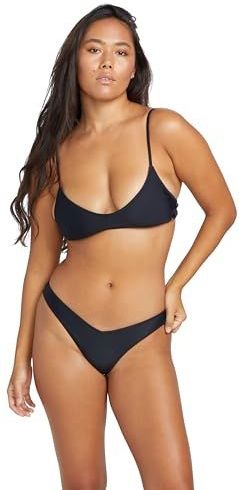 Volcom - Simply Solid - Dames Zwemkleding Top - Met Ronde Hals - Verstelbare Bandjes