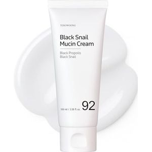 TOSOWOONG Black Snail Mucin 92% Gezichtscrème, 920,768 ppm Black Snail Mucin, Propolis, Lichte Hydraterende Crème voor een Zachte, Stralende Huid, Koreaanse Skin Care, 100ml