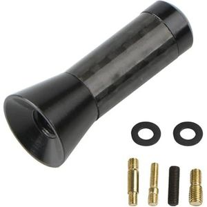 Audio- & videoantennes voor auto Universele autodakantenne van koolstofvezel, 3,5 cm, 8 cm, 12 cm, zwart, rood, blauw, kleurrijke radioantenneset, stylingaccessoires Auto-antenne(Black,3.5cm)