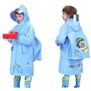 MTKSFDC Regenjassen voor kinderen, regenjas voor meisjes, hele lichaam, waterdichte poncho voor jongens, kleuterschool, leerlingen, poncho met schooltas (Bourgondië, M)