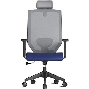 Bureaustoel Werkkruk Moderne Bureaustoel Ergonomische Rugleuning Computerstoel Thuisbureaustoel Draaistoel Gamingstoel Managersstoel(Color:Blue)