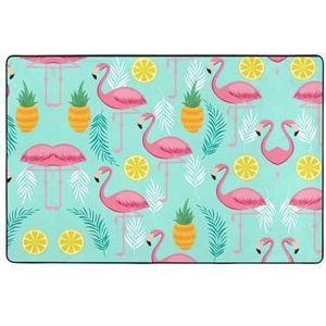 YJxoZH Flamingo Print Home Decor Tapijten, Voor Woonkamer Keuken Antislip Vloer Tapijt Ultra Zachte Slaapkamer Tapijten