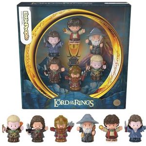 Fisher-Price Little People Collector Lord of The Rings Figure Set, 6 Character Figures from The Film in giftable Package for Tolkien Fans