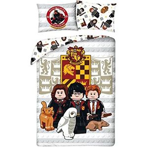 Lego Dekbedovertrek, Harry Potter - Eenpersoons - 140 x 200 cm + 70 x 90 cm - Katoen