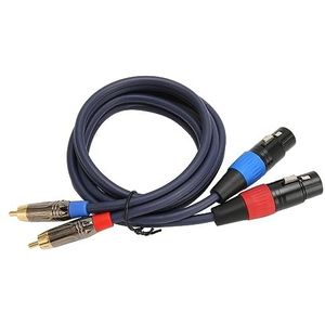 Dual XLR Naar -geluidskabel, Helder Dual XLR Female Naar Dual Male-kabel HiFi 4N OFC-kabel Flexibel PVC voor Thuisbioscoopsysteem voor Apparatuur (3 m/9,8 ft)