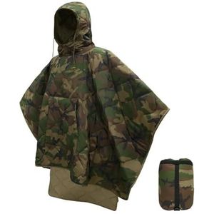 UBOHUZ Camo deken waterdichte isolatie poncho winter warme voering voor outdoor camping wandelen jacht survival noodslaapzak voor wandelen (kleur 5)
