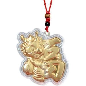 KWJNH 2024 Jaar van Draak Opknoping Hanger Ketting Chinees Nieuwjaar van de Draak Lucky Charms Ketting voor Voor Vrouwen Meisjes Man Zegen Gift Ketting Sieraden