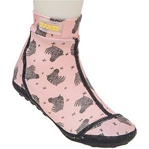 Duukies Zebra Peach Meisjessokken, strandsokken, antislip, uv-bescherming, perzik, 34/35 EU