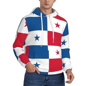 LFKVYZLC Vlag van Panama grafische hoodies voor heren, sweatshirt met capuchon en zakken, Meerkleurig, L