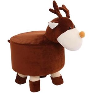 Voetkruk Ottomaanse kruk Meubilair Stijlvol antislip Kleine voetenbank Voetsteun for kinderkamer Kleedkamer Slaapkamer Ingang, Koe / 228 (Color : Elk, Size : 29cmx26cm)