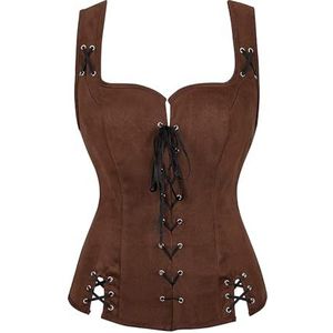 Vrouwen Overbust Sweetheart Lace Up Bones Corset Bustier Tops Underbust Bruidslingerie Bodyshaper Push Up Plus Size Halloween Kostuum