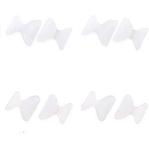 Neuskussens voor brillenglazen, zachte siliconen neuspads, met zelfgesp, antislip, zachte schuimglazen, neuspads, 4 paar, wit