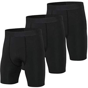 Niksa 3-pack compressieshorts voor heren Gym Running basislaagshorts Sportonderbroeken boxershorts(S)