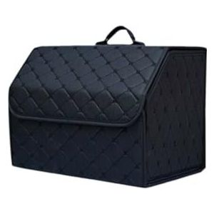 Auto-opbergtas PU-lederen kofferbakorganizer Opbergtas Opvouwbaar Opvouwbare kofferbak Opbergen Opruimen Auto SUV (Color : Black line medium)