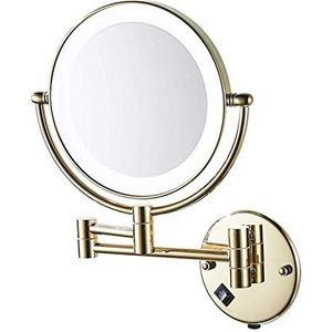 KHVHVS Vanity Mirror, 20,3 cm 3x make-upspiegel met vergroting-tweezijdige draaibare wandspiegel - voor dames dagelijkse make-up