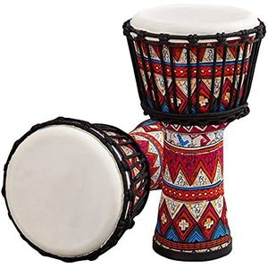 Djembe Drum 8 Inch Draagbare Afrikaanse Drum Djembe Handtrommel Met Kleurrijke Kunst Patronen Percussie Muziekinstrument (Color : Pink)