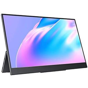 cocopar Upgraded Travel Monitor 15,6 inch 1080P HDR IPS FreeSync USB-C Portable Display met Kickstand Dual Type-C Mini HDMI Dual Speakers voor Laptop PC Mac Surface Xbox PS5(gereviseerd)