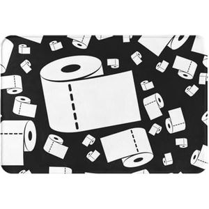 GloGlobal Toiletpapier, deurmat, badmat, antislip, vloermat, zachte badkamertapijten, absorberend badkamerkussen, 40 x 60 cm