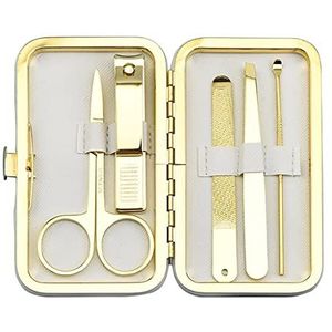 Nagelknipper Manicure Pedicure, Nail Art 5-delige roestvrijstalen nagelknipperset Nagelknipper Nagelknipper Manicure gereedschapsset (kleur: A, maat: 5 stks/set)