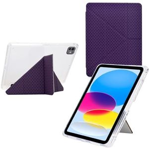 OWSIHNZBF voor iPad Pro 11 inch 2024 M4 5e generatie (A3006 A2836 A2837) stootvaste beschermhoes, slank ontwerp, intelligente wek-/slaapfunctie, licht met penhouder (paars)