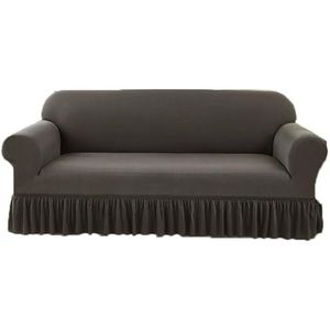 Dikke Fluwelen Bankhoezen, Elastische Bankhoezen Voor Woonkamer, Universele Rekbare Armsteun Sofahoes, Krasbestendig Meubelhoes Voor Bank(Gray,2 Seater)