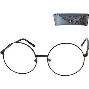Brillen - Blauw Licht Filter - Nep Bril - Metaal Montuur - Uniseks - Retro Hippie Stijl