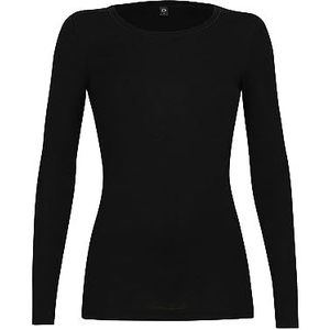 DILLING Shirt met lange mouwen voor dames - 100% Bio merino wol Zwart 44