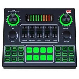 Leedoar V9SJ Professionele draagbare audiomixer Microfoon Live geluidskaart Voice Changer Gaming Live uitzending Opname - Ongelooflijk veelzijdig