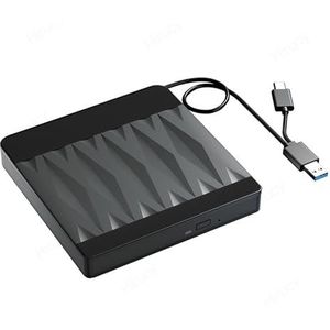 2-in-1 externe schijven USB 3.0 Type-C DVD CD -/+RW-lezer/schrijver Draagbare brander for laptop PC Windows Mac