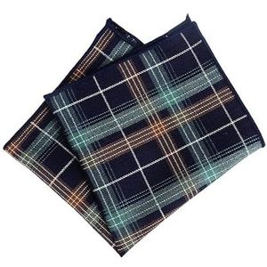 Geruite kleurrijke katoenen zakdoeken Geweven bedrukte geruite zakvierkant Heren casual gestreepte vierkante zakken (Color : 20)