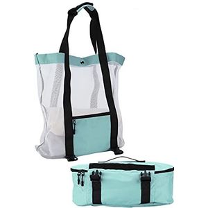 Strandtas, prachtig uiterlijk Praktisch in gebruik Goede luchtdoorlatendheid Lichtgewicht strandtassen Handig in gebruik voor buiten voor op reis(groente)
