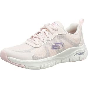 Skechers Dames Arch Fit Sneaker, Rose Mesh Paars Trim, 38 EU