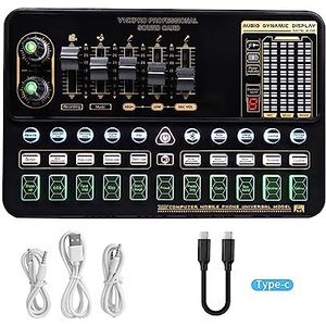 Geluidskaartkit, Professionele Condensator Microfoon BM 800 Draadloze V10 PRO Geluidskaart for PC Computer Telefoon Karaoke Live Zingen Gaming(Pink BM800 V10XPRO)