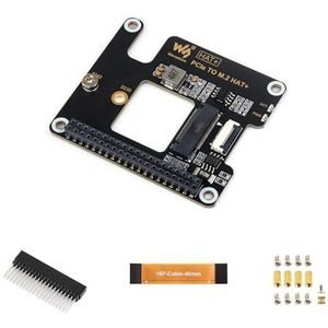 Waveshare PCIe To M.2 Adapter For Raspberry Pi 5, Supports NVMe Protocol M.2 Solid State Drive, High-Speed Reading/Writing