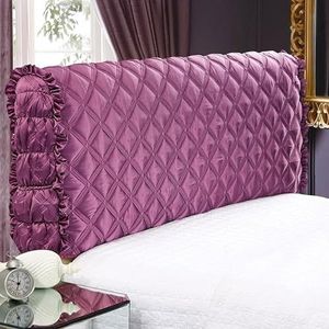 Romantische Europese Stijl Hoofdbordhoes, Stretch Hoofdbordhoes Met Zak, Wasbare Bedspreien Decoreren De Kamer(Deep Purple,180cm/71in)