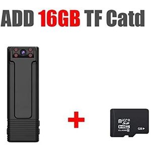 B21 HD 1080P Mini Camera Draagbare Digitale Video Recorder Body Camera Night Vision Recorder Miniatuur Magneet Camcorder Videorecorder(Camera Add 16GB)