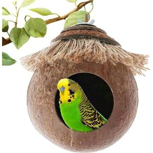 Parkiet nest vogels nest schattig uiterlijk papegaaien parkiet valkparkiet kleine dieren huis huisdier kooi habitats decor (kleur: zilverachtig)